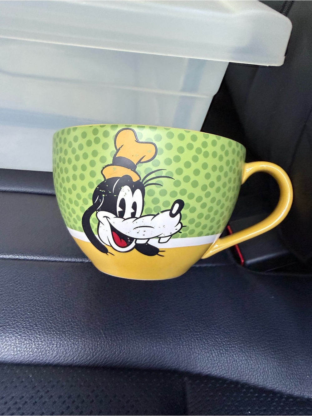 Goofy Character Green & Yellow Ceramic Mug - Disney Style